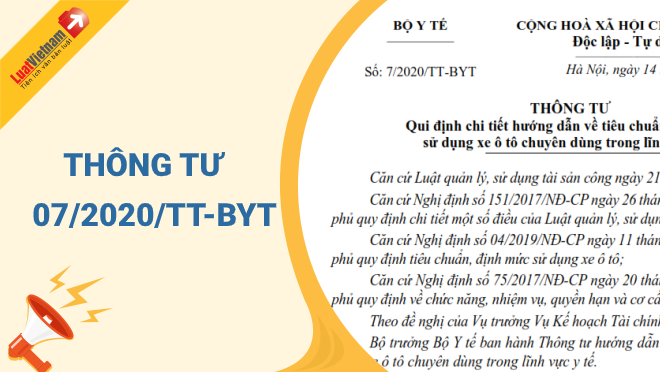 Qui định chi tiết hướng dẫn về tiêu chuẩn, định mức sử dụng xe ô tô chuyên dùng trong lĩnh vực y tế